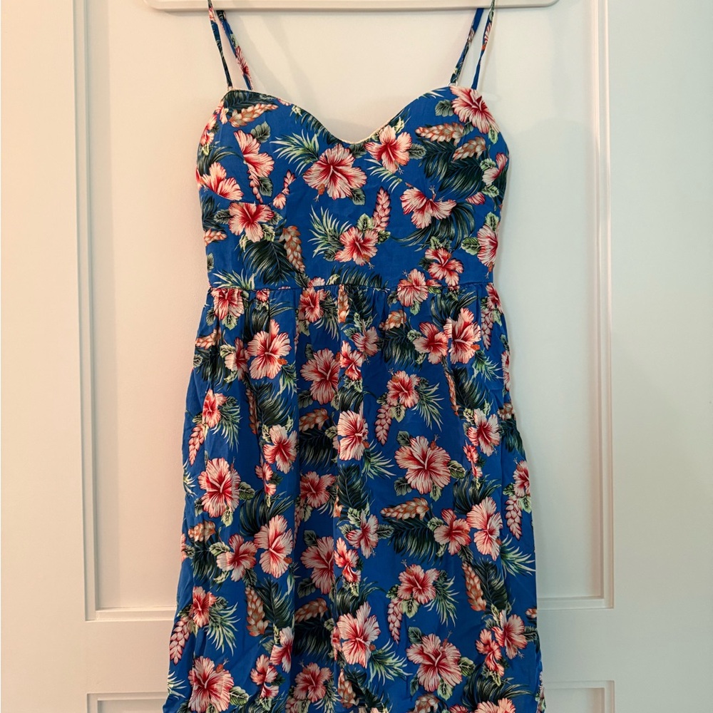 Indikah Floral Blue Dress